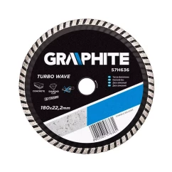 Диск алмазный GRAPHITE 180 х 22.2 мм, turbo wave