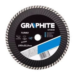 Диск алмазный GRAPHITE 230 х 22.2 мм, turbo wave