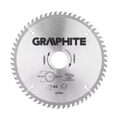 Диск відрізний GRAPHITE 180 x 30 мм 60 зубів