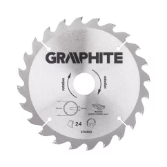 Диск отрезной GRAPHITE 185 x 30 мм, 24 зуба