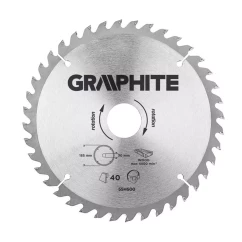 Диск відрізний GRAPHITE 185 x 30 мм 40 зубів