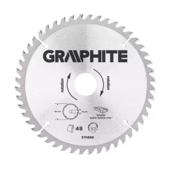 Диск відрізний GRAPHITE 185 x 30 мм, 48 зубів