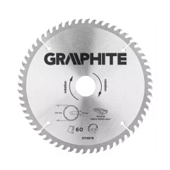 Диск отрезной GRAPHITE 200 x 30 мм, 60 зубьев