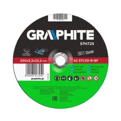 Диск отрезной по металлу GRAPHITE 230 x 3.2 х 22.2 мм, 42 37C30-R-BF