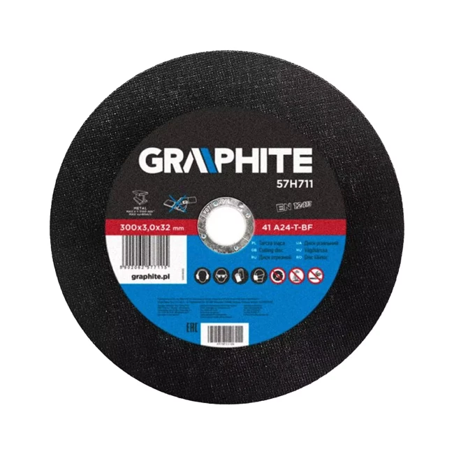 Диск отрезной по металлу GRAPHITE 300 x 3.0 x 32 мм, 41 A24-T-BF (57H711)