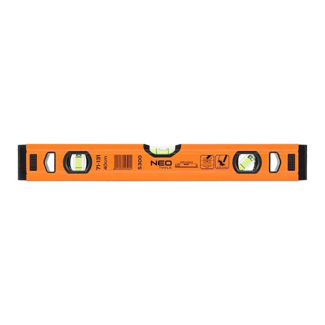 Рівень алюмінієвий NEO TOOLS, спиртовий S 300, 3 флакони, 40 см (71-131) Рівень алюмінієвий NEO TOOLS, спиртовий S 300, 3 флакони, 40 см (71-131)