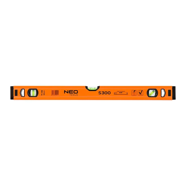 Рівень алюмінієвий NEO TOOLS, спиртовий S 300, 3 флакони, 60 см (71-132) Рівень алюмінієвий NEO TOOLS, спиртовий S 300, 3 флакони, 60 см (71-132)