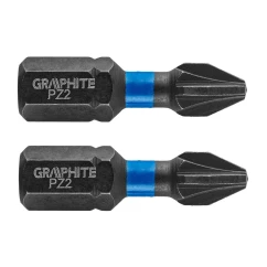 Биты GRAPHITE ударные PZ2 x 25 мм 2 шт