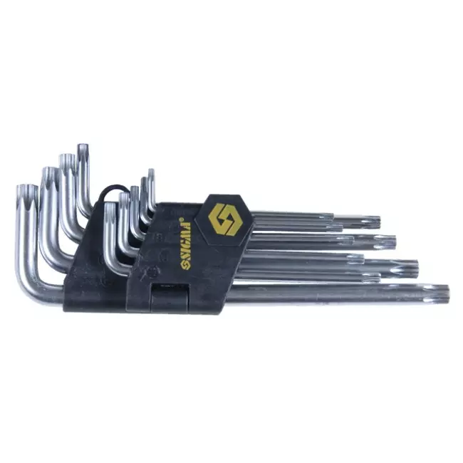 Ключи SIGMA TORX 9 шт T10-T50мм CrV средние с отверстием (4022221) Ключи SIGMA TORX 9 шт T10-T50мм CrV средние с отверстием (4022221)