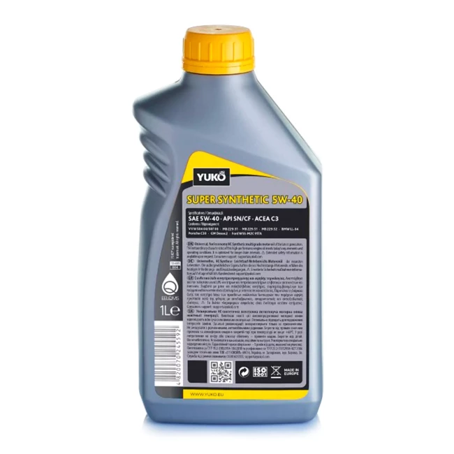 Моторное масло Yuko SUPER SYNTHETIC 5W-40 1л (4820070245592)