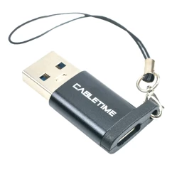 Переходник Cabletime OTG USB 3.0 Type-A(M) USB Type-C(F) (CA913701)