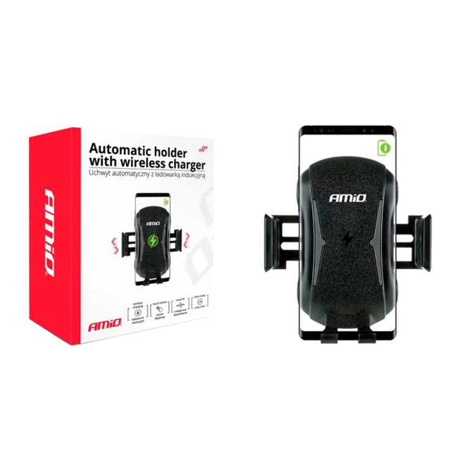 Держатель для телефона с беспроводным зарядным устройством AMiO HQ PHW-02 (02161)