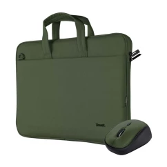Сумка для ноутбука TRUST Bologna Bag & Mouse Set Green (24989)