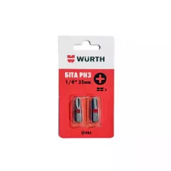 Біта WURTH HEX PH3 1/4" 25мм 2шт (0614176648902)