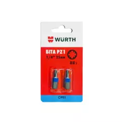 Біта WURTH HEX PZ1 1/4" 25мм 2шт (0614176651902)