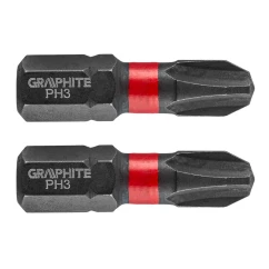 Біти GRAPHITE ударні PH3 x 25 мм 2 шт