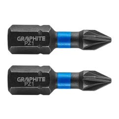 Биты GRAPHITE ударные PZ1 x 25 мм 2 шт