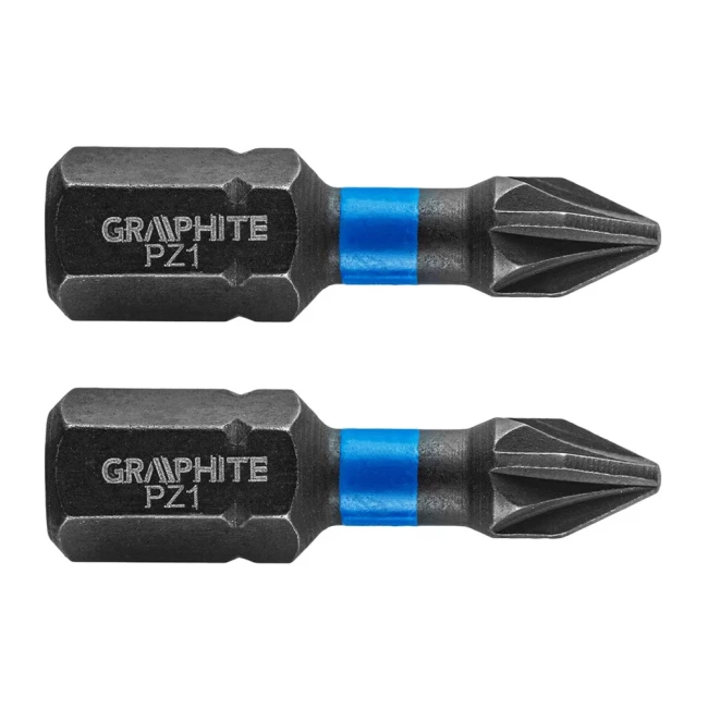 Биты GRAPHITE ударные PZ1 x 25 мм 2 шт (56H503) Биты GRAPHITE ударные PZ1 x 25 мм 2 шт (56H503)
