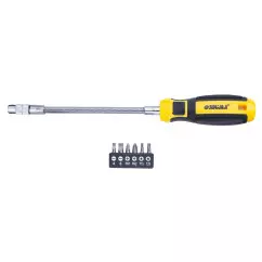 Отвертка с гибким валом SIGMA + биты 6 шт CrV Mega (4009721)