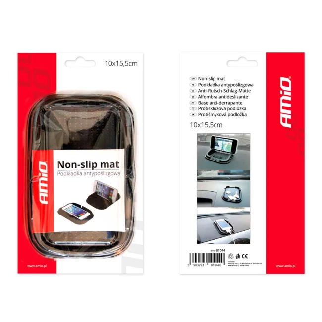 Коврик липкий для авто AMiO черный глубокий NSM4 (01044)
