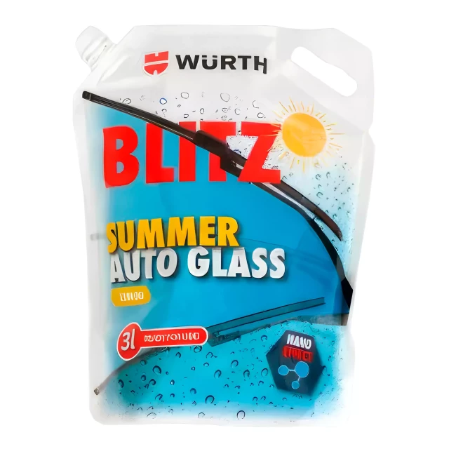 Омивач скла Wurth BLITZ-Summer літній 3л (5892333810)