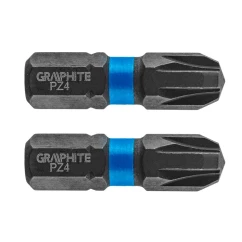 Биты GRAPHITE ударные PZ4 x 25 мм 2 шт