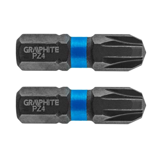 Биты GRAPHITE ударные PZ4 x 25 мм 2 шт (56H506)