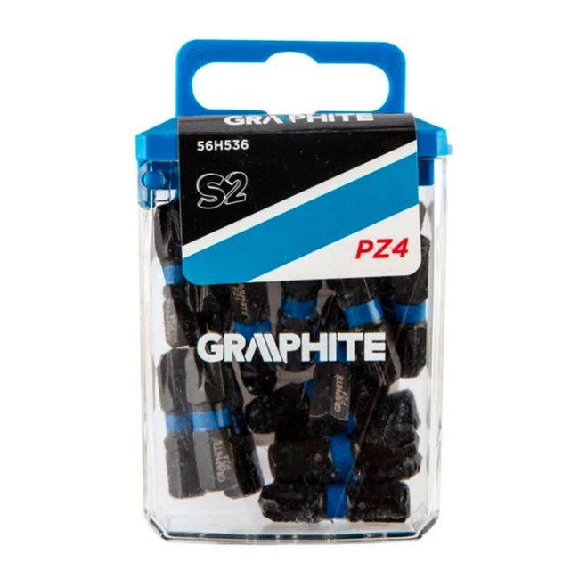 Биты GRAPHITE ударные PZ4 x 25 мм 20 шт (56H536) Биты GRAPHITE ударные PZ4 x 25 мм 20 шт (56H536)