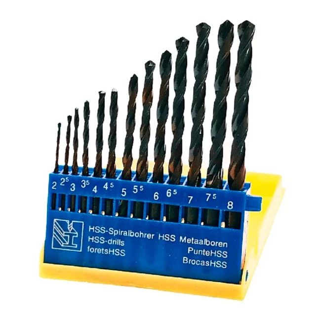 Набор сверл по металлу HSS Top Tools 2.0-8.0 мм S4 13 шт (60H718)