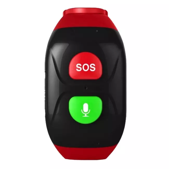 Телефон-часы с GPS трекером GOGPS М03 кнопка SOS черный с красным (M03BKRD)