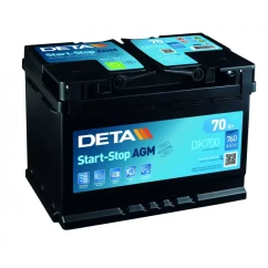 Аккумулятор DETA AGM Start-Stop 6CT-70Ah (-/+) (DK700)