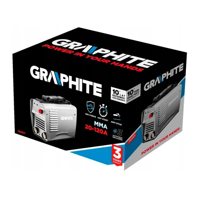 Зварювальний апарат GRAPHITE інверторного типу IGBT 230В 200A (56H813)