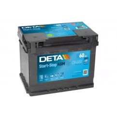 Акумулятор DETA AGM Start-Stop 6CT-60Ah (-/+) (DK600)