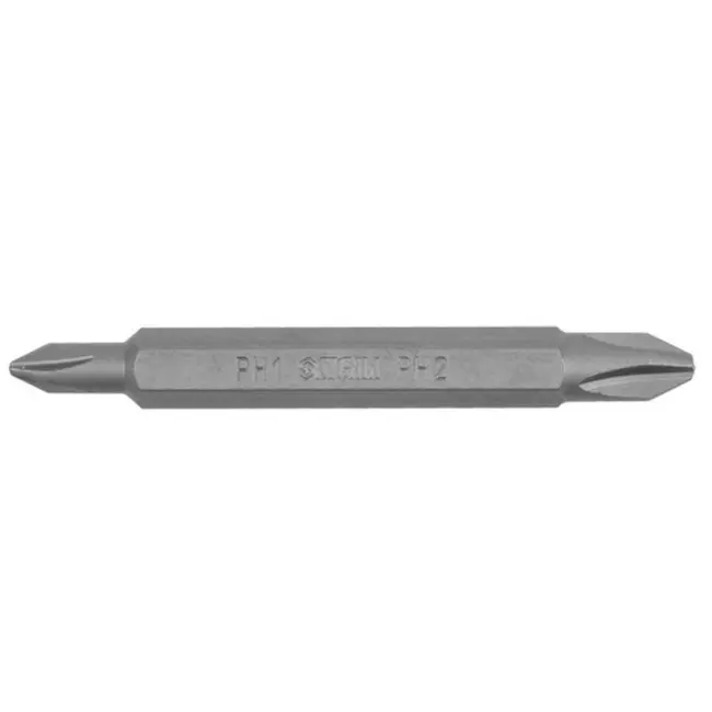 Набір біт двосторонніх SIGMA PН1-PН2х65мм 1/4" 10 шт S2 Chrome стрічка (4011151)