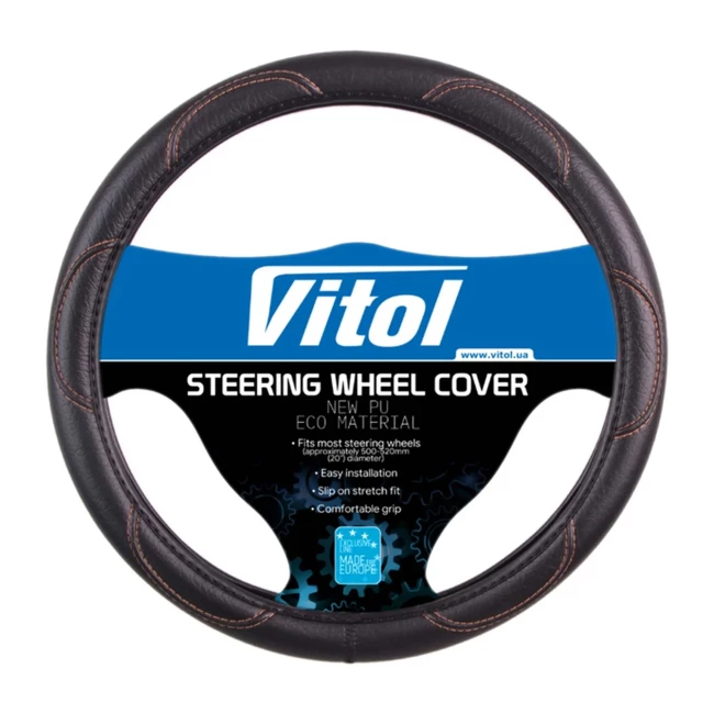 Чохол на кермо Vitol чорний (UNI B0261 L/F 16113L)