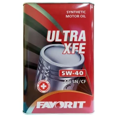 Моторное масло Favorit "Ultra XFE SAE 5W-40 API SN/CF metal" 4л