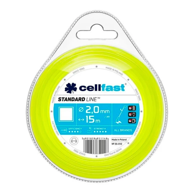Жилка косильная Cellfast квадрат 2.0x15м (35-012)