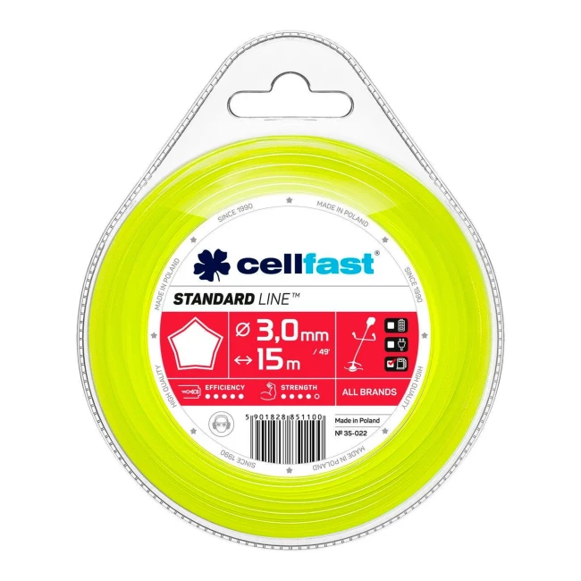 Жилка косильная Cellfast звезда 3x15м (35-022)