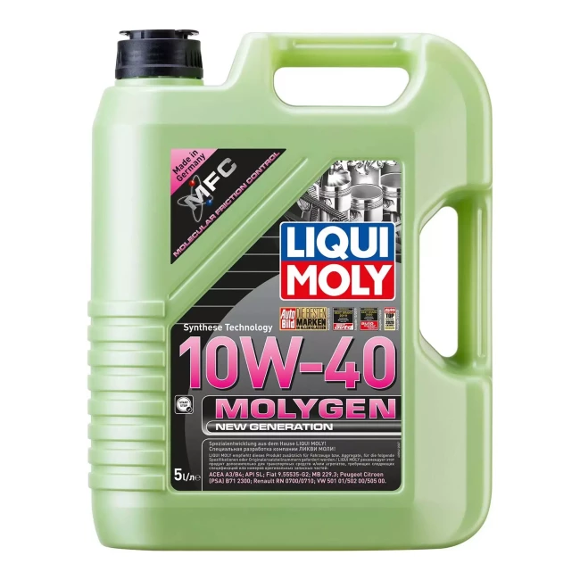 Моторное масло Liqui Moly Moly Molygen New Generation 10W-40 5л (LIM9951/9061)