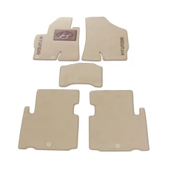 Двухслойные коврики Sotra Custom Premium 10mm Beige для Hyundai ix55 / Veracruz (1-2 ряд) 2008->
