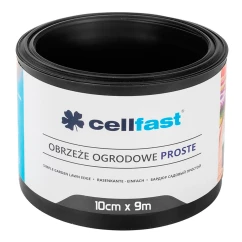 Стрічка газонна Cellfast пряма 10см x 9м чорна (30-231H)