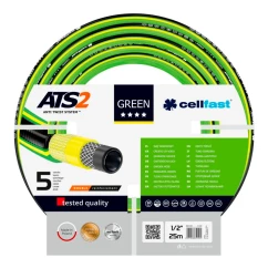 Шланг садовый Cellfast Green ATS 1/2" 25м 5 слоев 30бар -20+60°C (15-100)