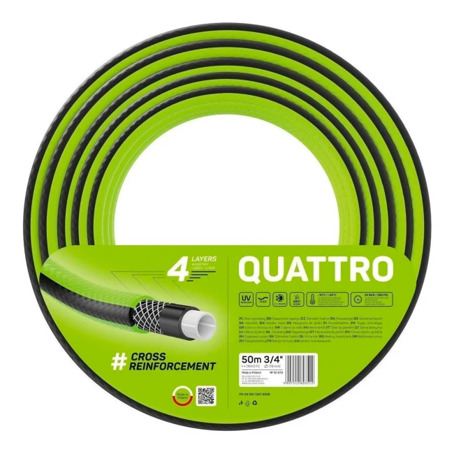 Шланг садовый Cellfast Quattro 3/4” 50м 4-х слойный 20бар -10+50°C (10-073)