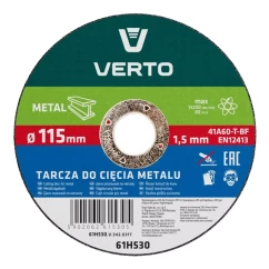Круг отрезной по металлу VERTO 115 x 1.5 x 22 мм