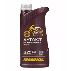 Моторна олива MANNOL 4-TAKT POWERBIKE 15W-50 1л