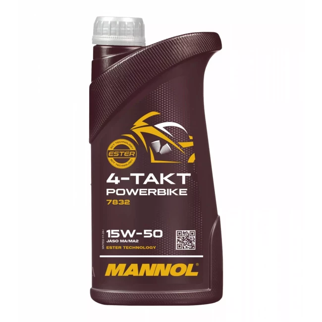 Моторное масло MANNOL 4-TAKT POWERBIKE 15W-50 1л (MN7832-1)