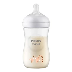 Бутылочка для кормления Avent Natural 260мл Естественный поток жираф (SCY903/66)