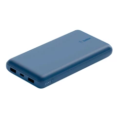 Зовнішній акумулятор Belkin 20000mAh 15W Dual USB-A USB-C Blue (BPB012BTBL)