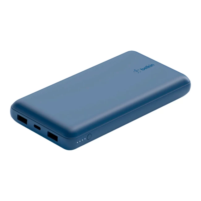 Зовнішній акумулятор Belkin 20000mAh 15W Dual USB-A USB-C Blue (BPB012BTBL) Зовнішній акумулятор Belkin 20000mAh 15W Dual USB-A USB-C Blue (BPB012BTBL)