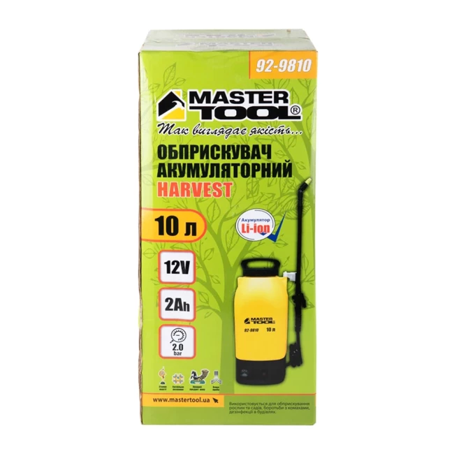Опрыскиватель аккумуляторный MasterTool Harvest 10л (92-9810)